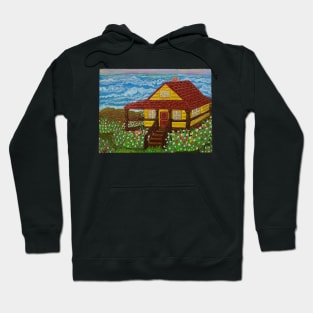 Little Yellow House by the Shore. Hoodie